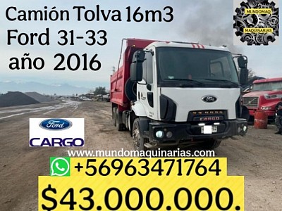 CAMION FORD CARGO 31-33 CON TOLVA 16M3 AÑO 2016