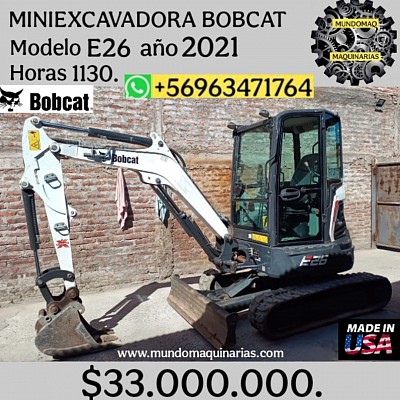 MINIEXCAVADORA BOBCAT E26 AÑO 2021
