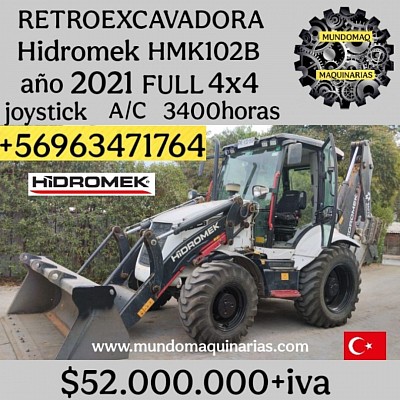 RETROEXCAVADORA HIDROMEK HMK102B 4X4 AÑO 2021